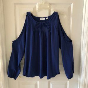 New York & Co Cold Shoulder Blouse Size S